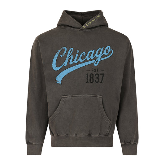 Chicago est1837  Premium Heavy Weight Hoodie 12oz