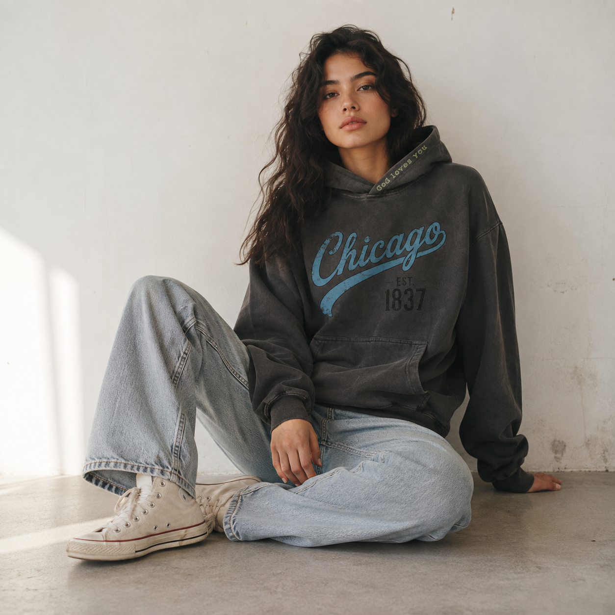 Chicago est1837  Premium Heavy Weight Hoodie 12oz