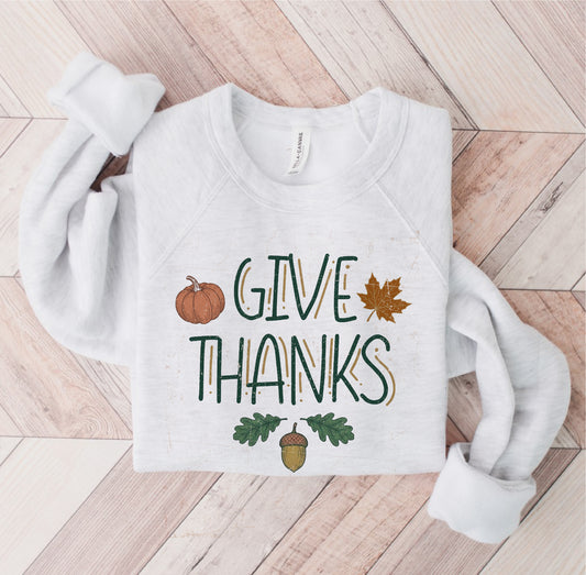 Give Thanks Graphic Sweatshirt