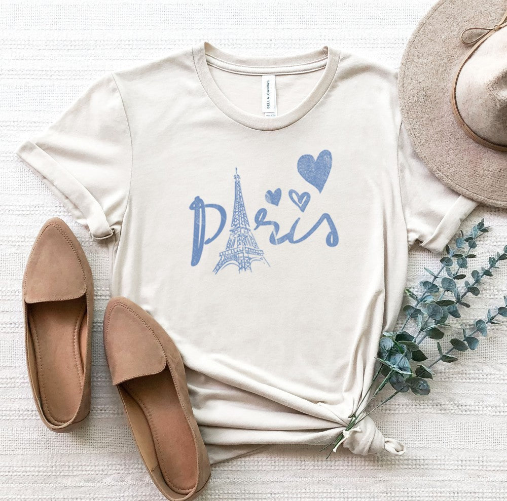 PARIS Graphic Short Sleeve T-shirt Top