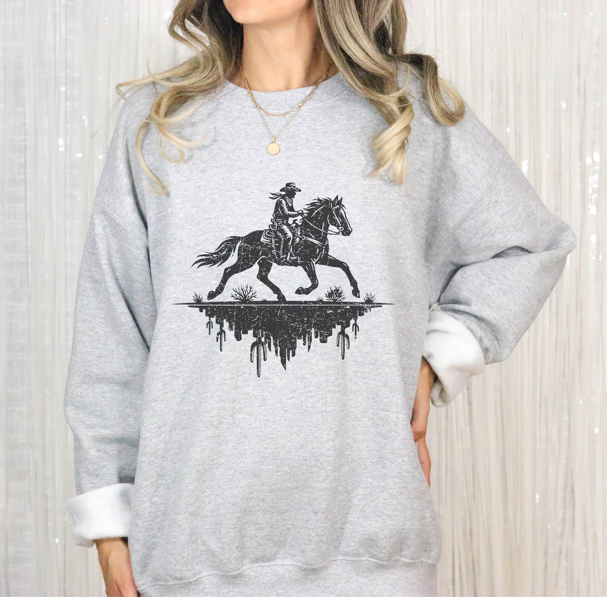 COWBOY RIDER DESERT Graphic Sweatshirt