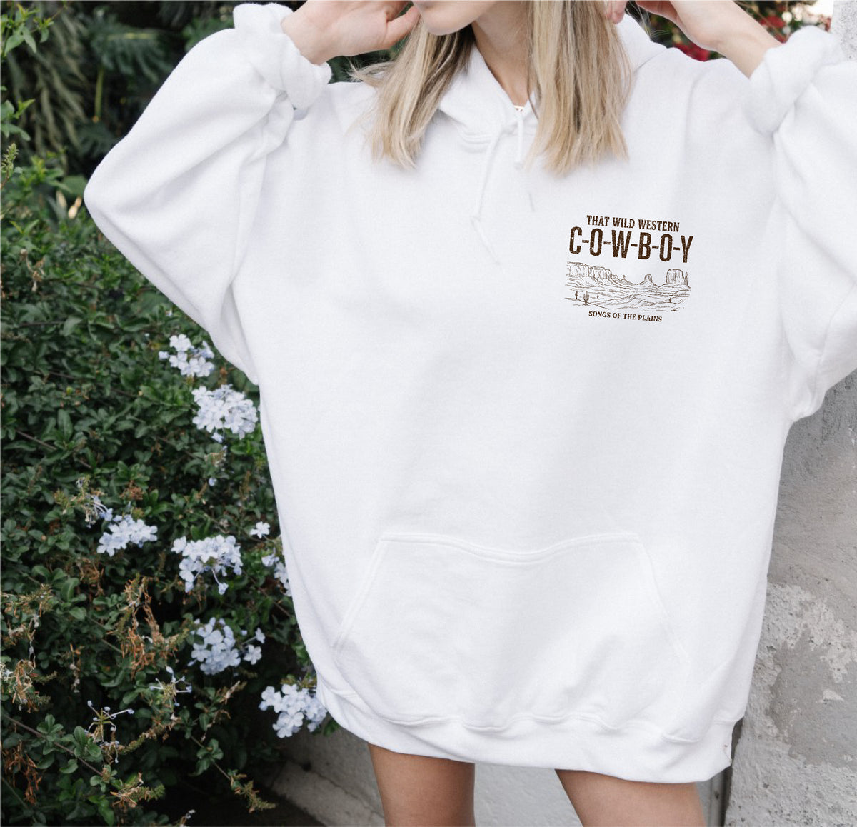 COWBOY WESTERN Graphic Unisex Fleece Hooded Sweatshirt