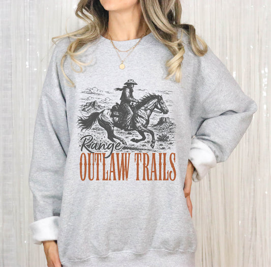 OUTLAW TRAILS COWBOY Graphic Sweatshirt