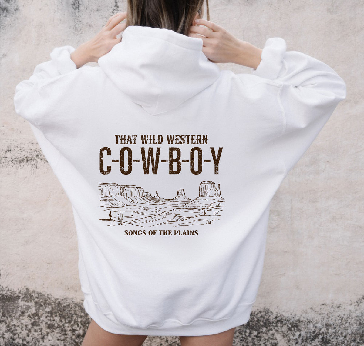 COWBOY WESTERN Graphic Unisex Fleece Hooded Sweatshirt
