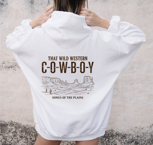 COWBOY WESTERN Graphic Unisex Fleece Hooded Sweatshirt