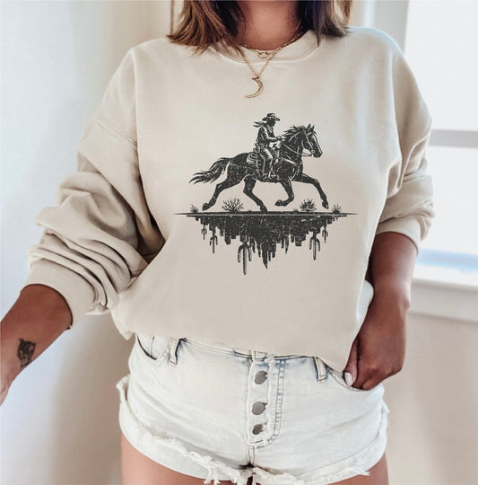 COWBOY RIDER DESERT Graphic Sweatshirt