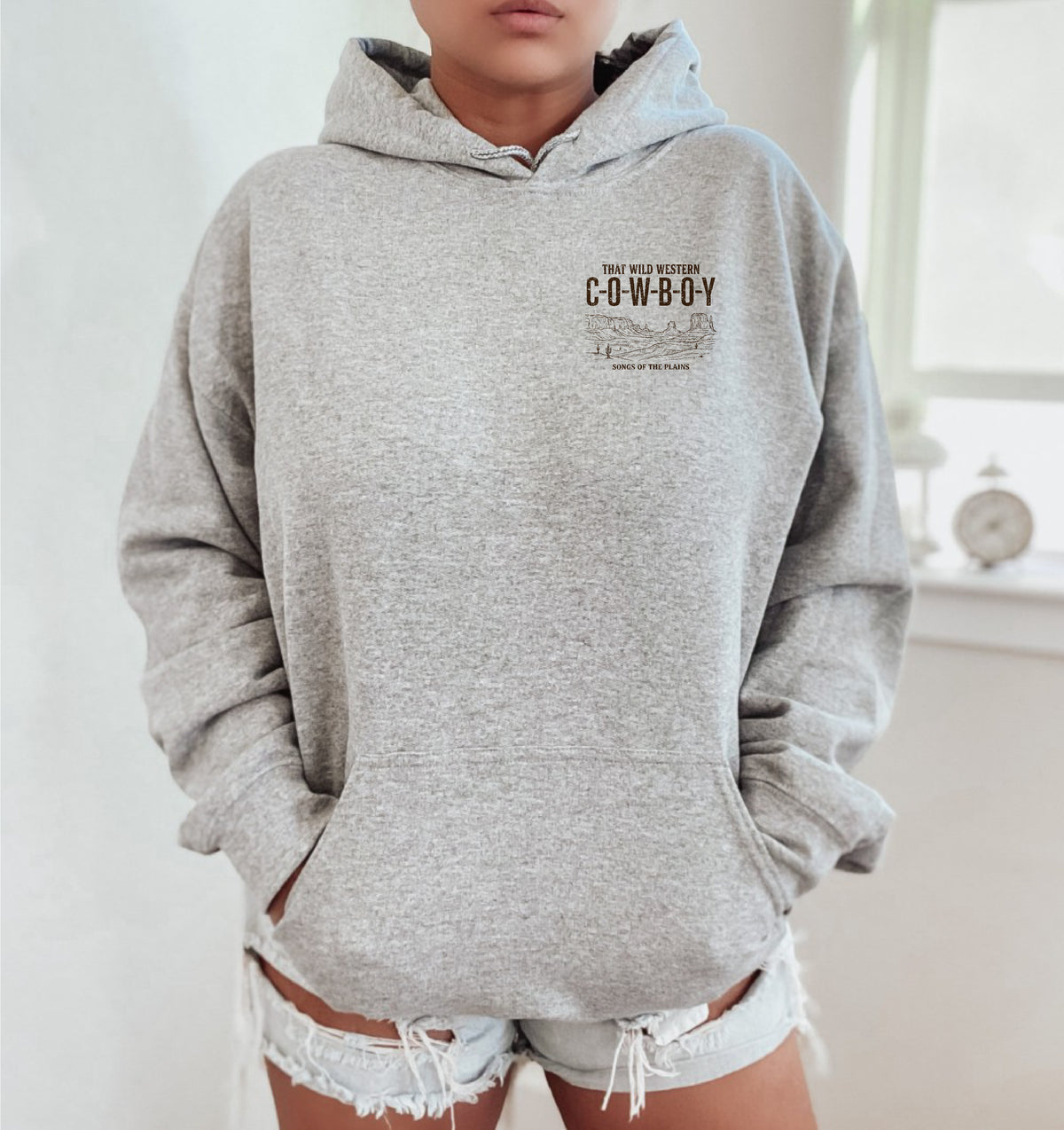 COWBOY WESTERN Graphic Unisex Fleece Hooded Sweatshirt