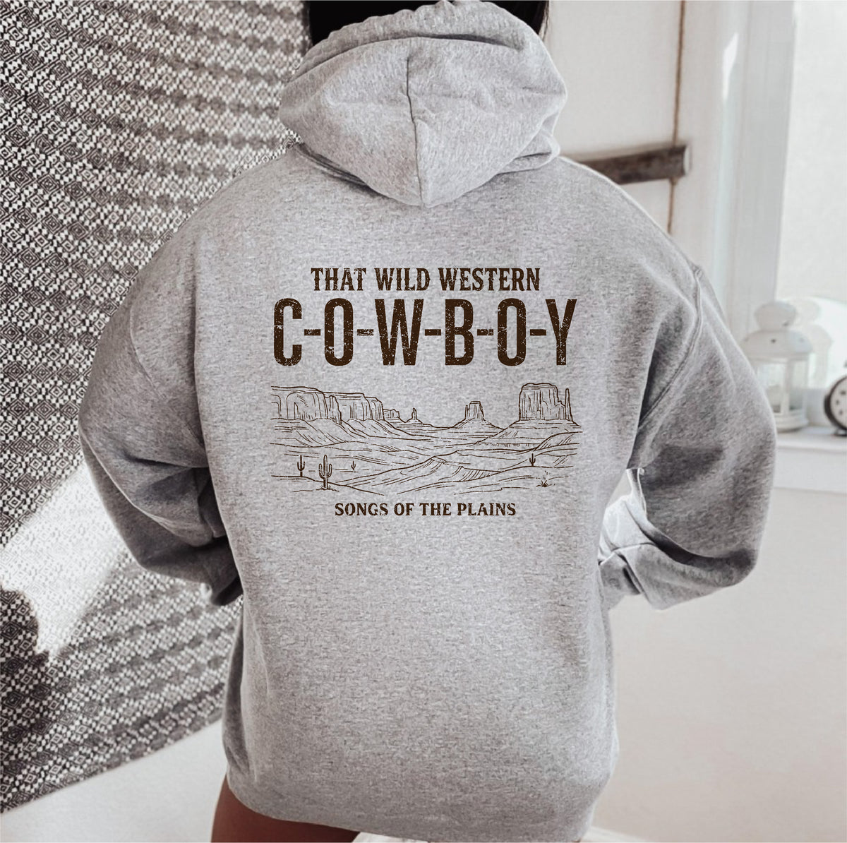 COWBOY WESTERN Graphic Unisex Fleece Hooded Sweatshirt