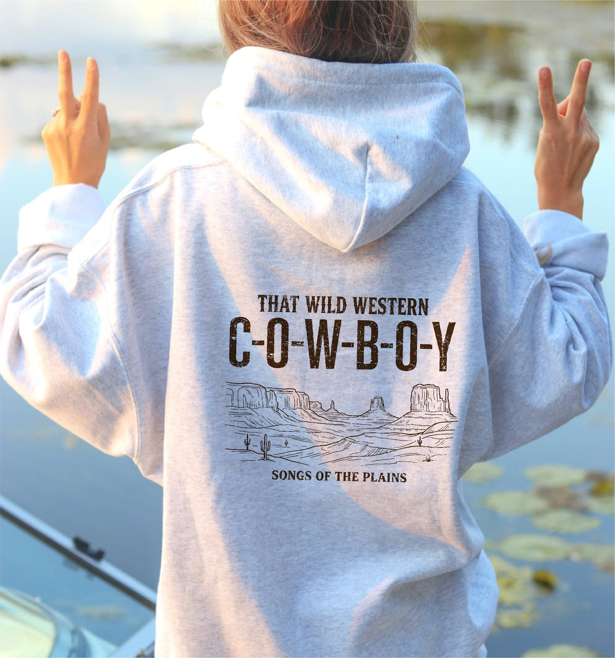 COWBOY WESTERN Graphic Unisex Fleece Hooded Sweatshirt
