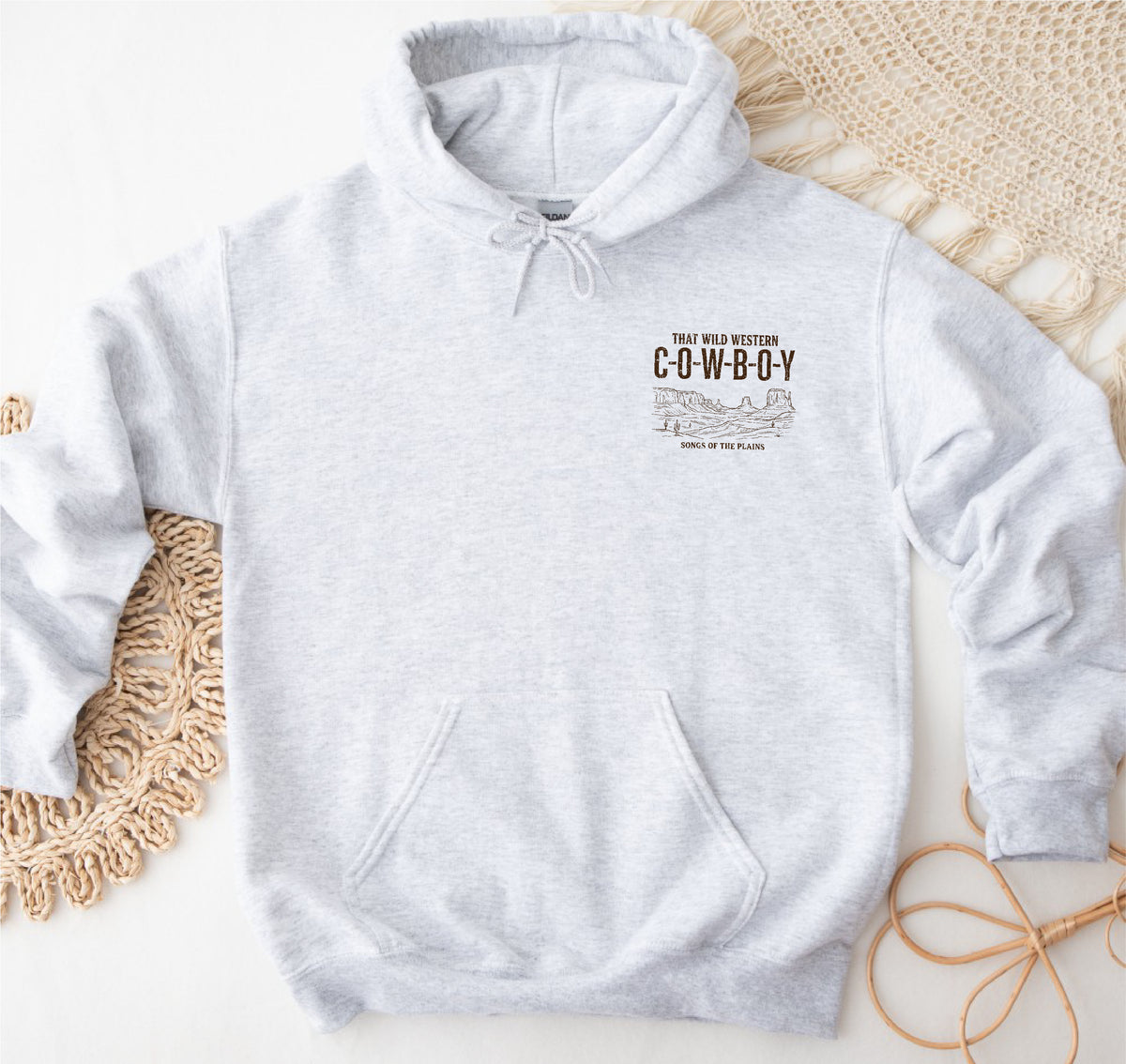 COWBOY WESTERN Graphic Unisex Fleece Hooded Sweatshirt