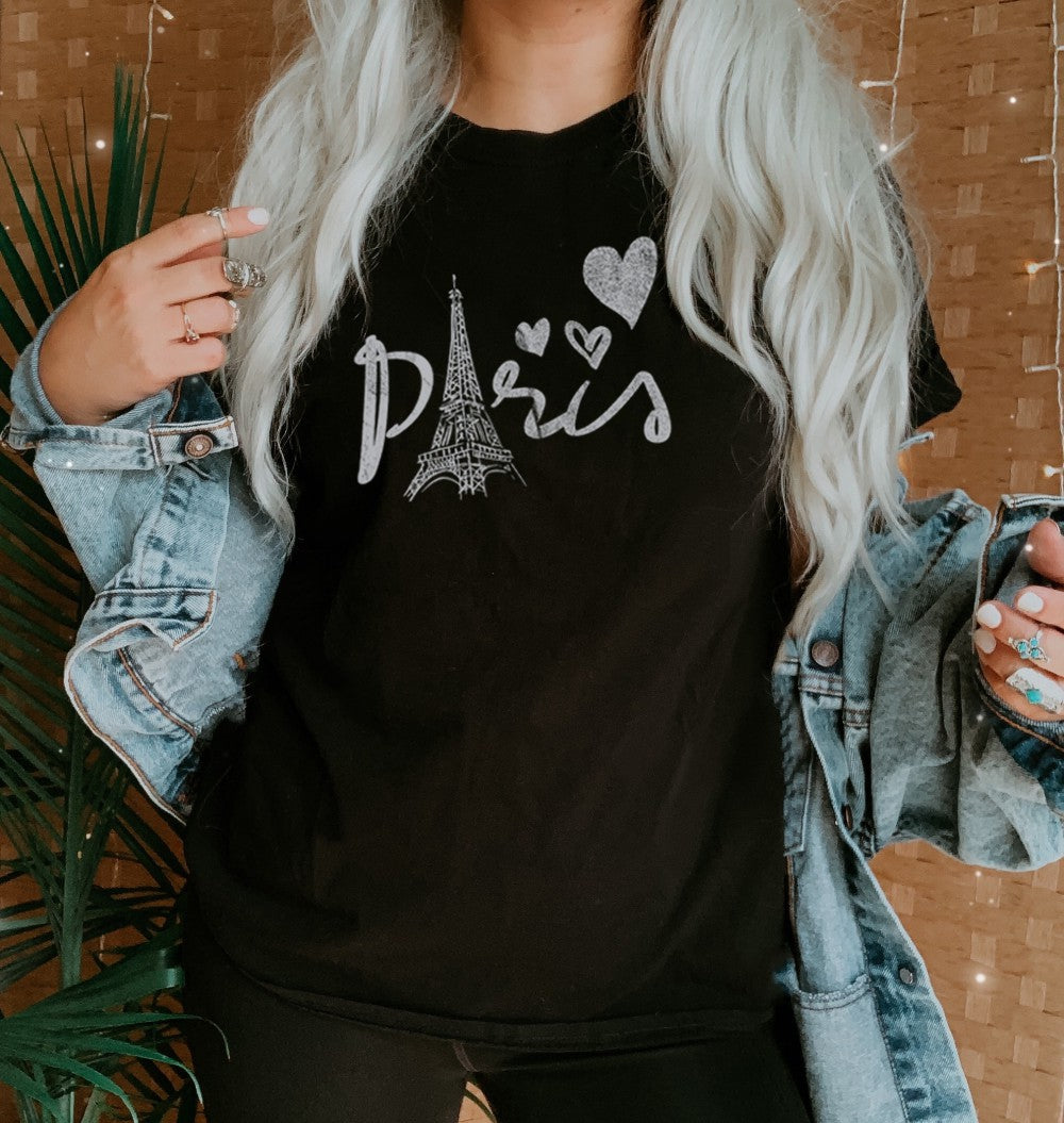 PARIS Graphic Short Sleeve T-shirt Top