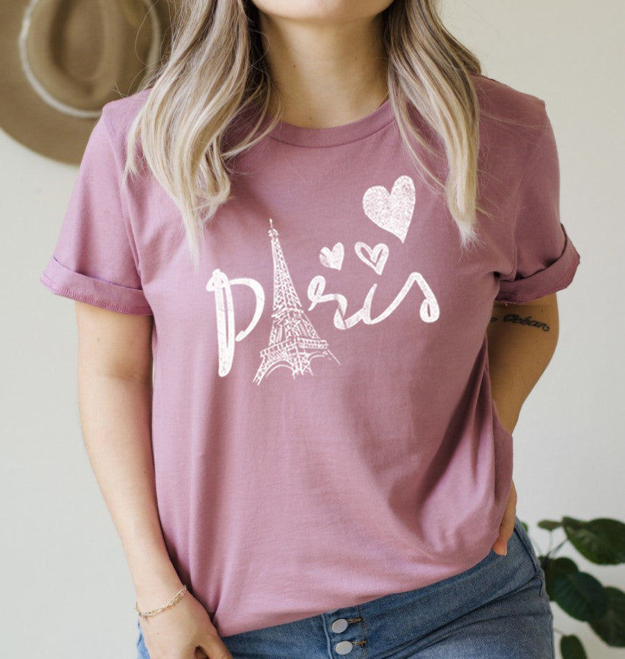 PARIS Graphic Short Sleeve T-shirt Top