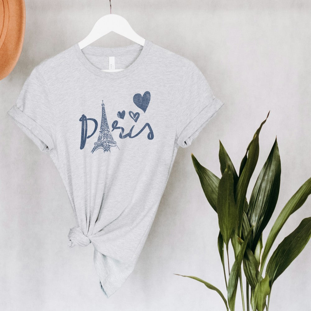 PARIS Graphic Short Sleeve T-shirt Top