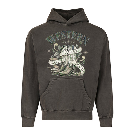 Western Boots Premium Heavy Weight Hoodie 12oz