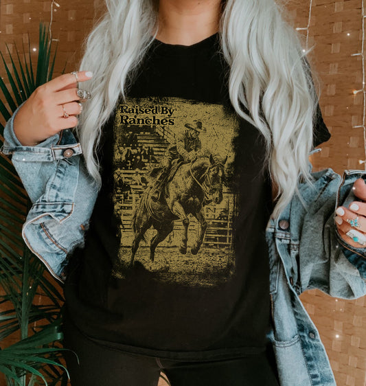 RAISED BY RANCHES Graphic Short sleeve T-Shirt