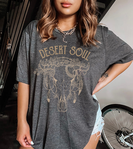 DESERT SOUL WESTERN Graphic Short sleeve T-Shirt