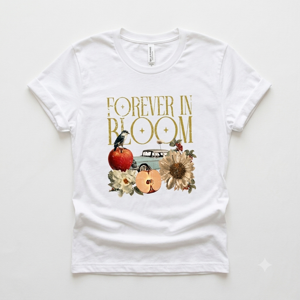 Forever in Bloom Graphic  Plus Short sleeve T-Shirt