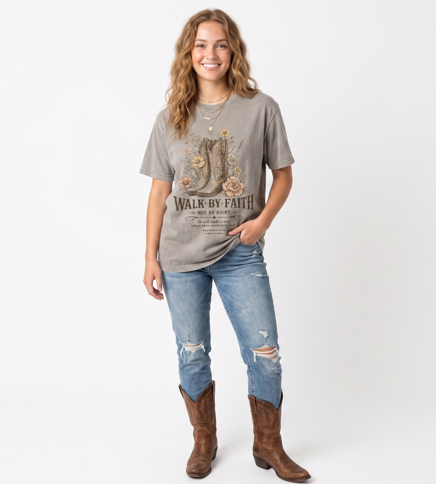 Walk By Faith Premium unisex Graphic T-shirt