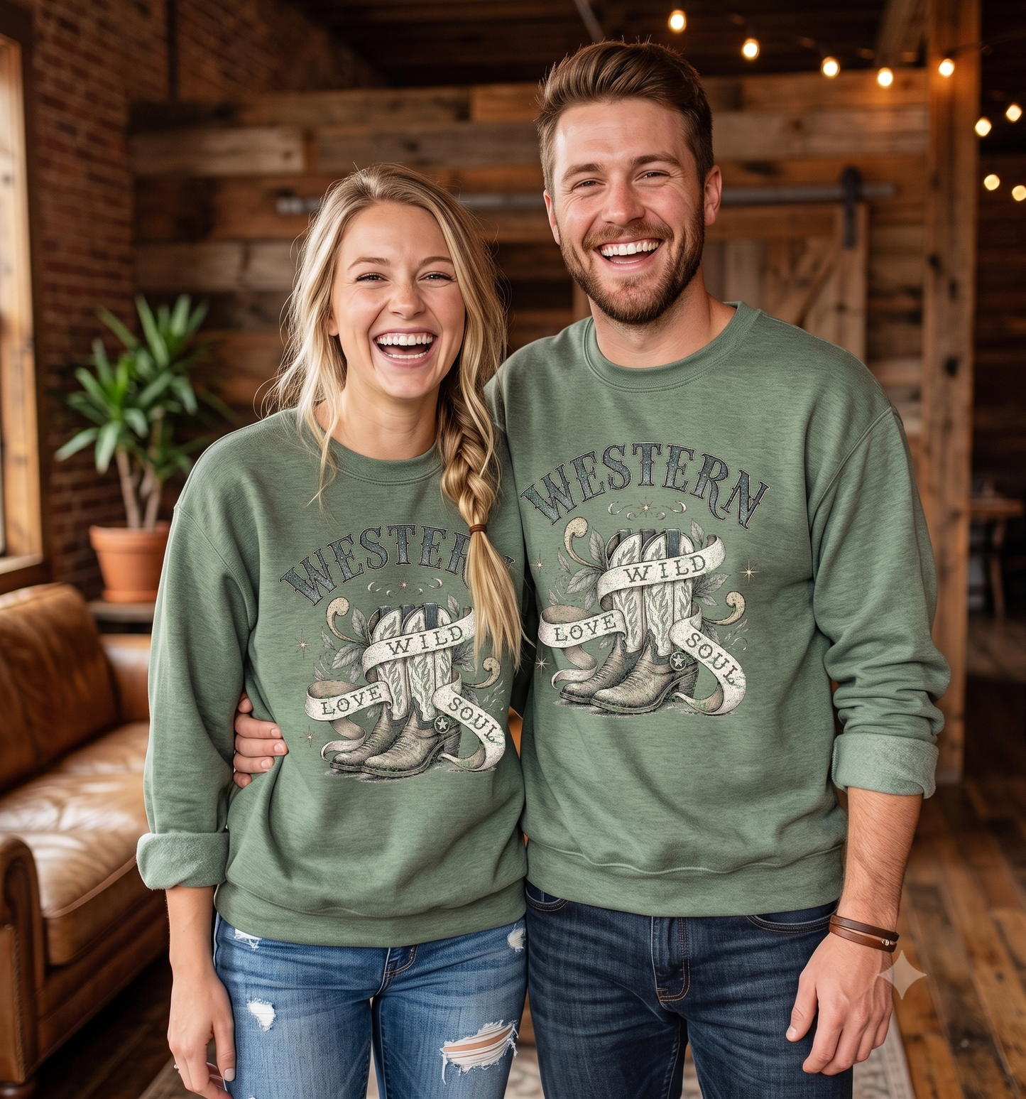Western Boots Graphic Sweatshirt
