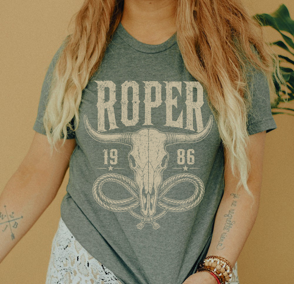 ROPER CATTLE SKULL Graphic Short sleeve T-Shirt