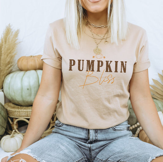 PUMPKIN BLISS Graphic Short sleeve T-Shirt