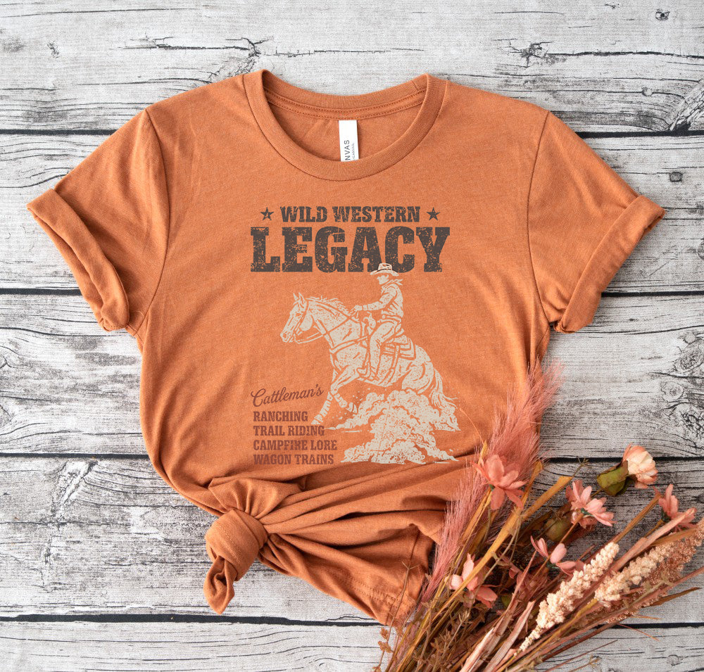 LEGACY COWBOY RIDER Graphic Short sleeve T-Shirt